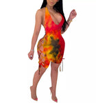 Halter Tie Dye Open Back Jumpsuit
