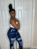Flare Patch Jeans
