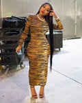 Long Tiger Stripe Dress