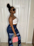 Flare Patch Jeans