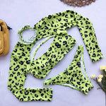 Leopard 3-Piece Swim Suit