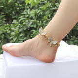 CZ Butterfly Anklets