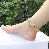 CZ Butterfly Anklets